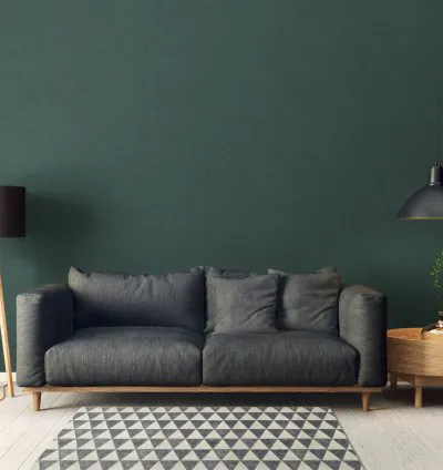 Papel Pintado French Affair Uni Moderno Verde Oscuro