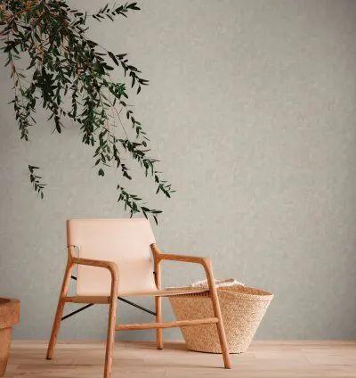 Papel Pintado Natural Living Aspecto Yeso Industrial Beige Gris