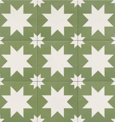 FIRED STAR GREEN 20x20