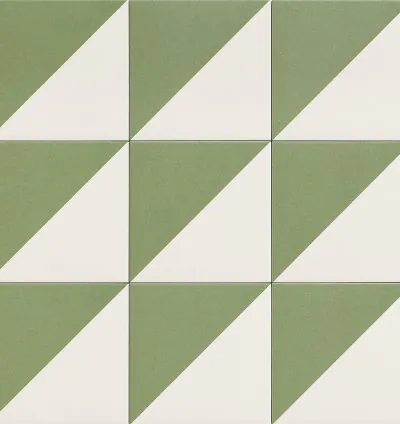 FIRED MIDDLE GREEN 20x20