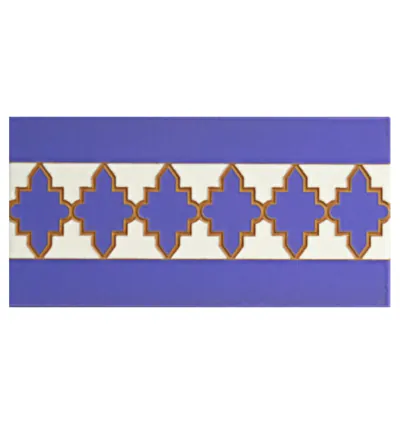 Azulejo Relieve Aixa Azul 14x28